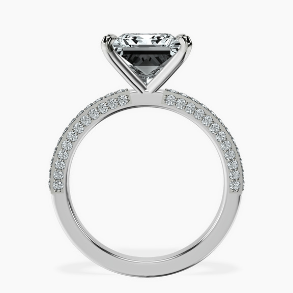 10kt White Gold Grace Micro pavé Eternity Lab Diamond Ring side right image one