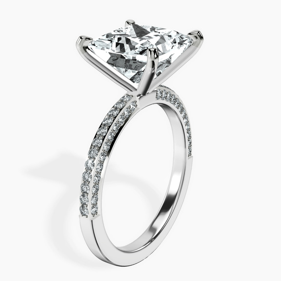 10kt White Gold Grace Micro pavé Eternity Lab Diamond Ring standing product image one