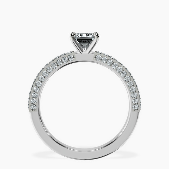 18kt White Gold Grace Micro pavé Eternity Lab Diamond Ring side right image one