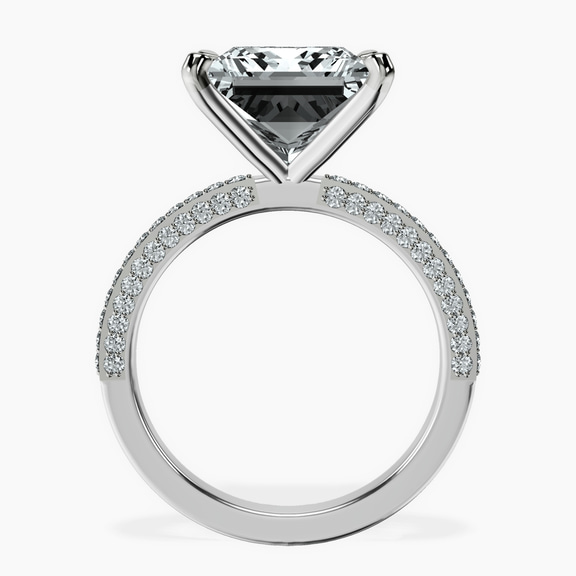 14kt White Gold Grace Micro pavé Eternity Lab Diamond Ring side right image one