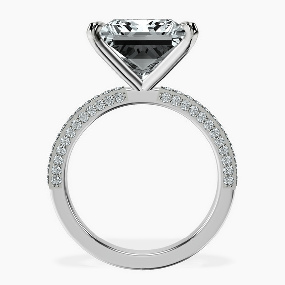 10kt White Gold Grace Micro pavé Eternity Lab Diamond Ring side right image one