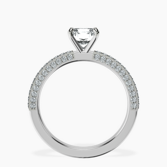 10kt White Gold Grace Micro pavé Eternity Lab Diamond Ring side right image one