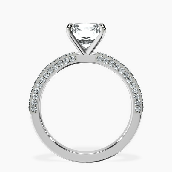 18kt White Gold Grace Micro pavé Eternity Lab Diamond Ring side right image one