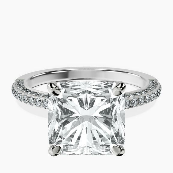 18kt White Gold Grace Micro pavé Eternity Lab Diamond Ring front image