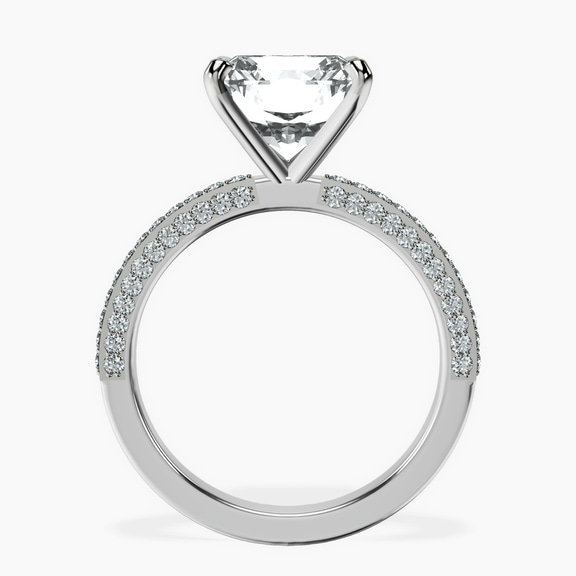 18kt White Gold Grace Micro pavé Eternity Lab Diamond Ring side right image one