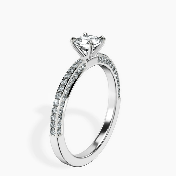 10kt White Gold Grace Micro pavé Eternity Lab Diamond Ring standing product image one