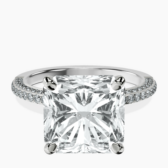 18kt White Gold Grace Micro pavé Eternity Lab Diamond Ring front image