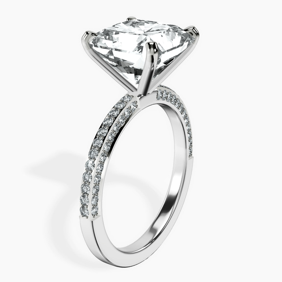 18kt White Gold Grace Micro pavé Eternity Lab Diamond Ring standing product image one