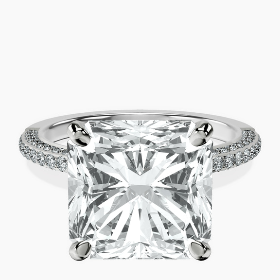 10kt White Gold Grace Micro pavé Eternity Lab Diamond Ring front image