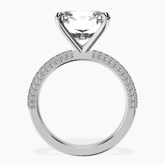 10kt White Gold Grace Micro pavé Eternity Lab Diamond Ring side right image one