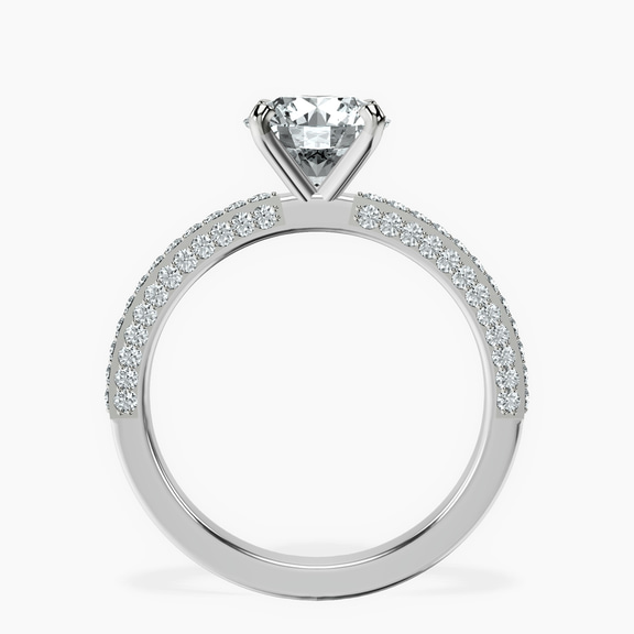 9ct White Gold Grace Micro pavé Eternity Lab Diamond Ring side right image one