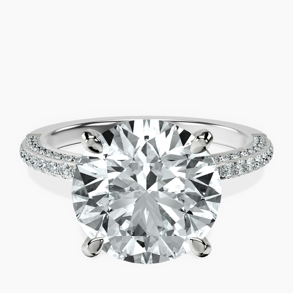 18kt White Gold Grace Micro pavé Eternity Lab Diamond Ring front image