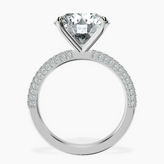 Platinum Grace Micro pavé Eternity Lab Diamond Ring side right image one