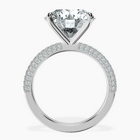 10kt White Gold Grace Micro pavé Eternity Lab Diamond Ring side right image one