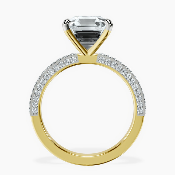 14kt Yellow Gold Grace Micro pavé Eternity Lab Diamond Ring side right image one