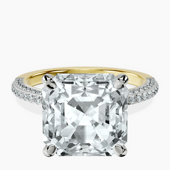 10kt Yellow Gold Grace Micro pavé Eternity Lab Diamond Ring front image