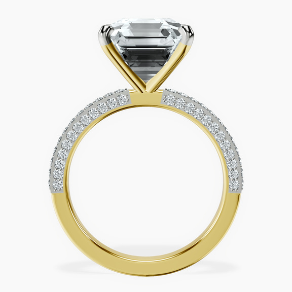 10kt Yellow Gold Grace Micro pavé Eternity Lab Diamond Ring side right image one