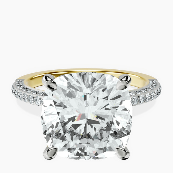 10kt Yellow Gold Grace Micro pavé Eternity Lab Diamond Ring front image