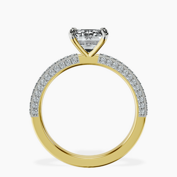14kt Yellow Gold Grace Micro pavé Eternity Lab Diamond Ring side right image one