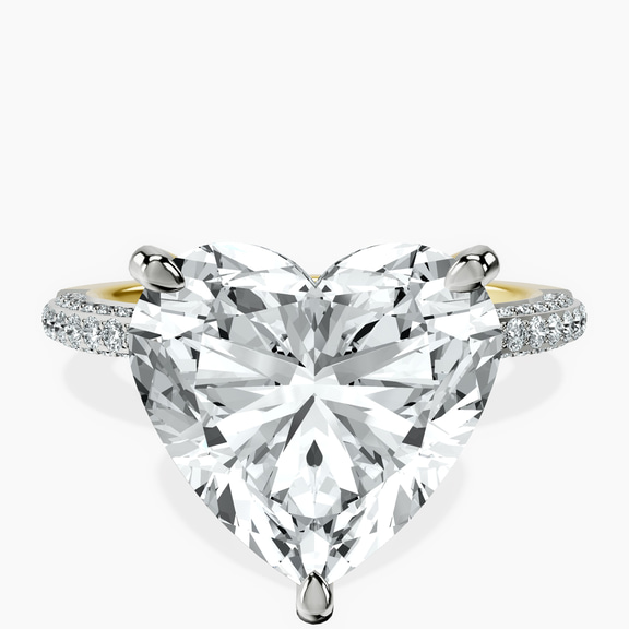 10kt Yellow Gold Grace Micro pavé Eternity Lab Diamond Ring front image
