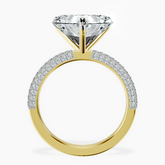 10kt Yellow Gold Grace Micro pavé Eternity Lab Diamond Ring side right image one