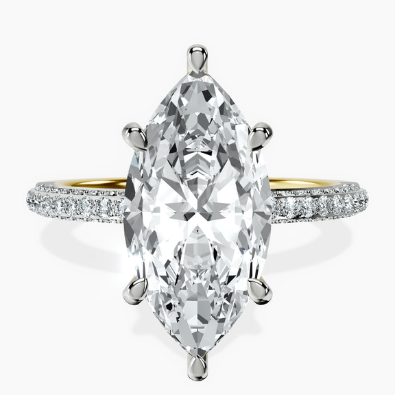 14kt Yellow Gold Grace Micro pavé Eternity Lab Diamond Ring front image