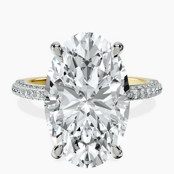 10kt Yellow Gold Grace Micro pavé Eternity Lab Diamond Ring front image