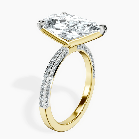 18kt Yellow Gold Grace Micro pavé Eternity Lab Diamond Ring standing product image one