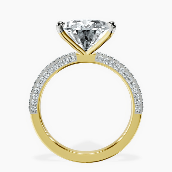 18kt Yellow Gold Grace Micro pavé Eternity Lab Diamond Ring side right image one