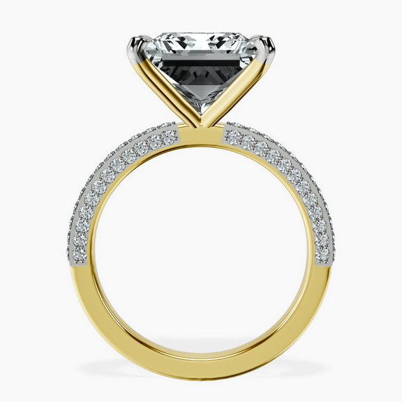 14kt Yellow Gold Grace Micro pavé Eternity Lab Diamond Ring side right image one