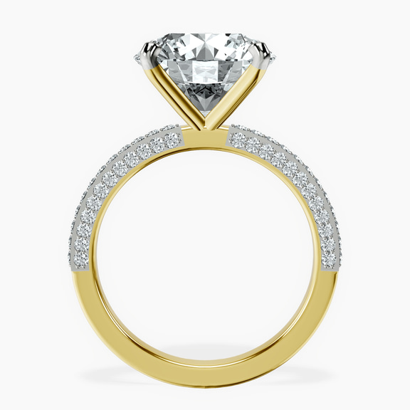 14kt Yellow Gold Grace Micro pavé Eternity Lab Diamond Ring side right image one