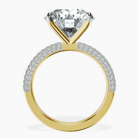 10kt Yellow Gold Grace Micro pavé Eternity Lab Diamond Ring side right image one