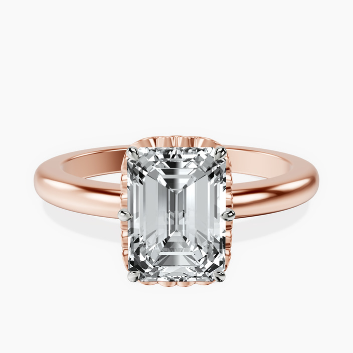 10kt Rose Gold Malissa Solitaire Lab Diamond Ring front image