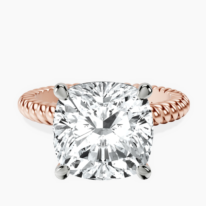 14kt Rose Gold Sansa Solitaire Lab Diamond Ring front image