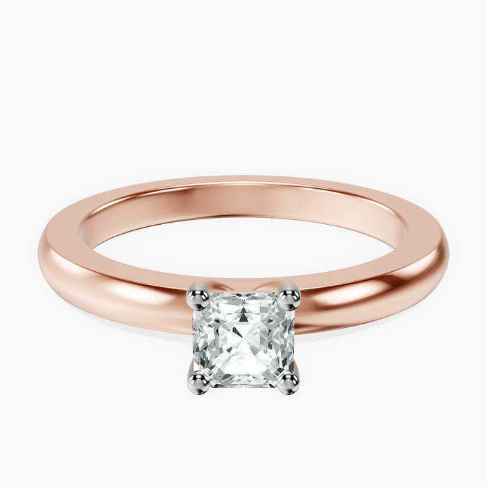 10kt Rose Gold Quinn Solitaire Lab Diamond Ring front image