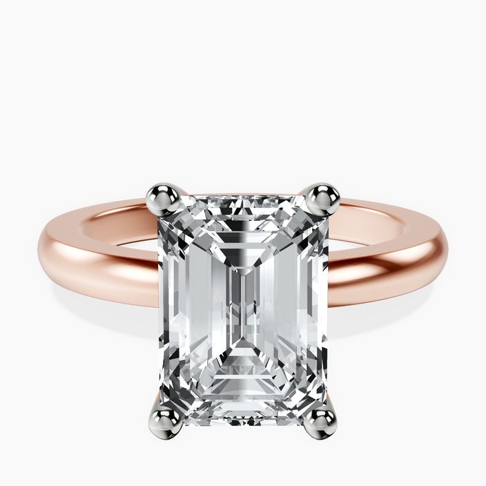 10kt Rose Gold Quinn Solitaire Lab Diamond Ring front image