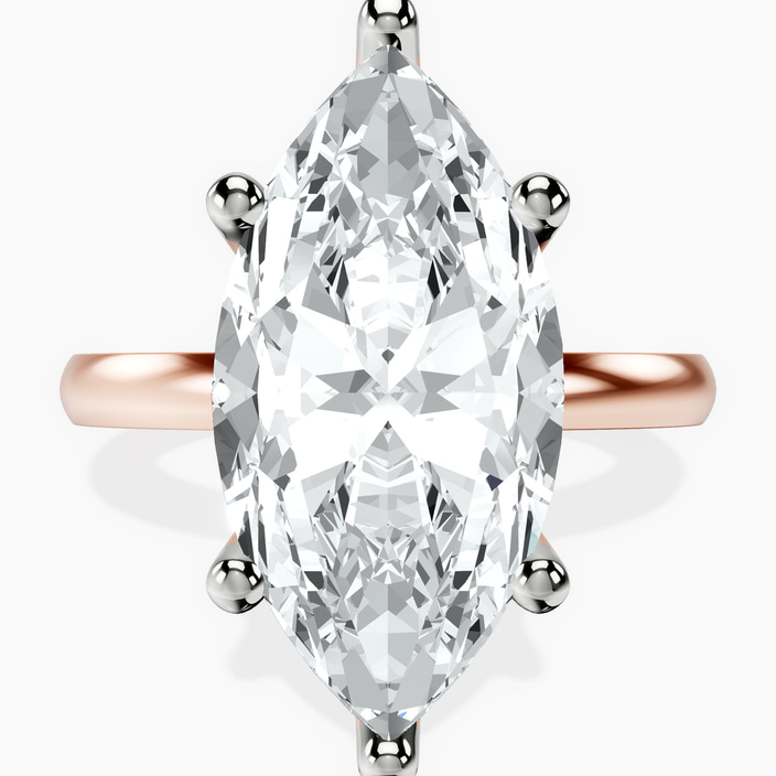 18kt Rose Gold Quinn Solitaire Lab Diamond Ring front image