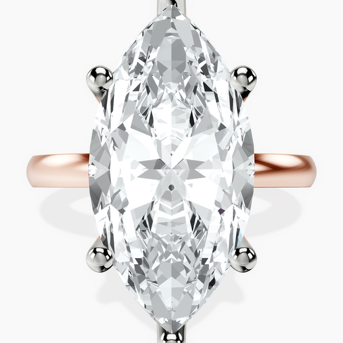 18kt Rose Gold Quinn Solitaire Lab Diamond Ring front image