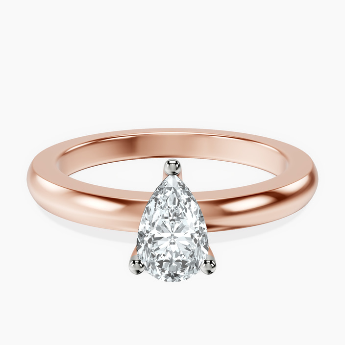 14kt Rose Gold Quinn Solitaire Lab Diamond Ring front image