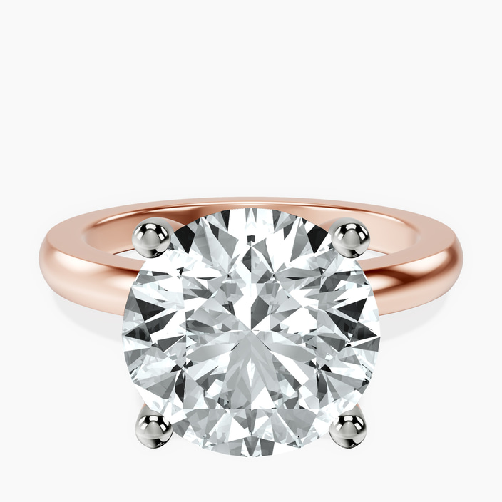 10kt Rose Gold Quinn Solitaire Lab Diamond Ring front image