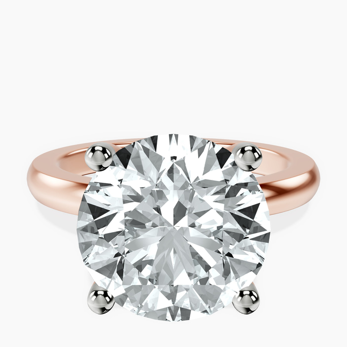 14kt Rose Gold Quinn Solitaire Lab Diamond Ring front image