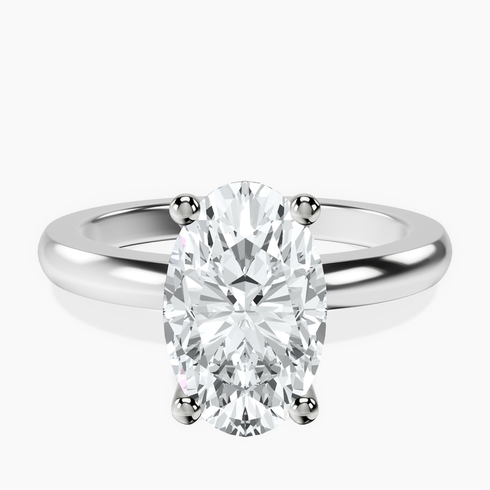 10kt White Gold Quinn Solitaire Lab Diamond Ring front image