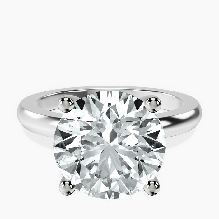 10kt White Gold Quinn Solitaire Lab Diamond Ring front image