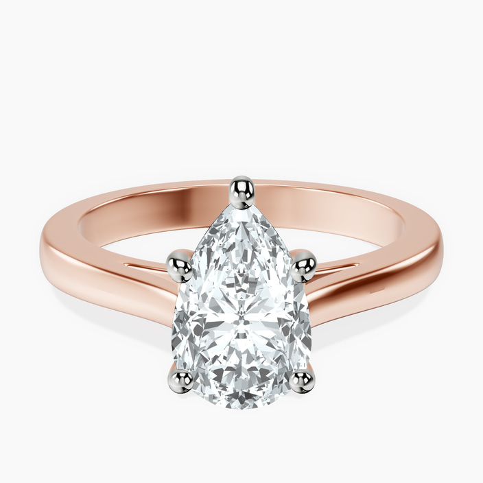 9ct Rose Gold Teagan Solitaire 2mm Lab Diamond Ring front image