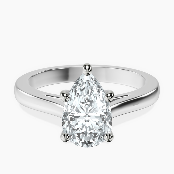 9ct White Gold Teagan Solitaire 2mm Lab Diamond Ring front image