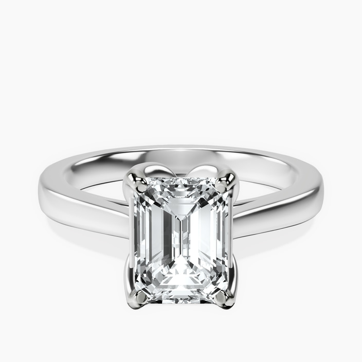 9ct White Gold Shye Petal Solitaire Lab Diamond Ring front image