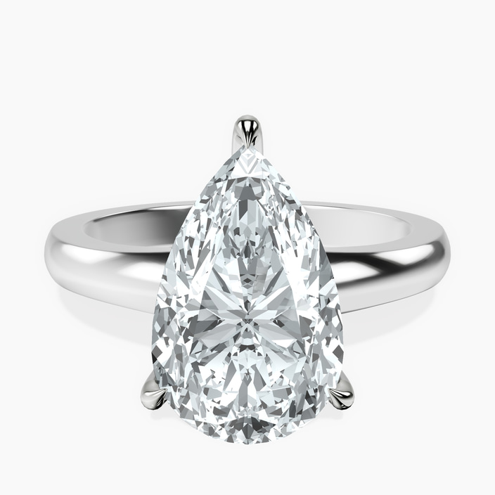 10kt White Gold Arielle Solitaire Lab Diamond Ring front image