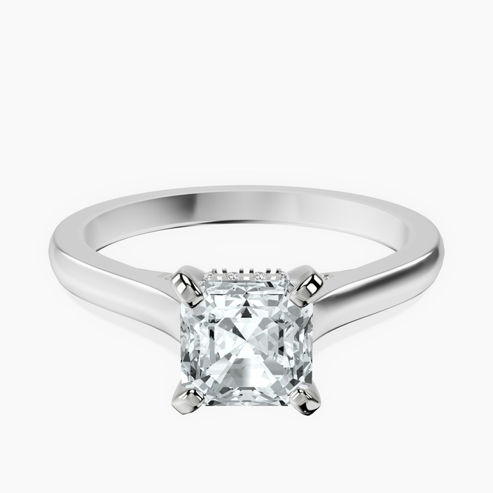 Platinum Elsa Hidden Accents Solitaire Lab Diamond Ring front image
