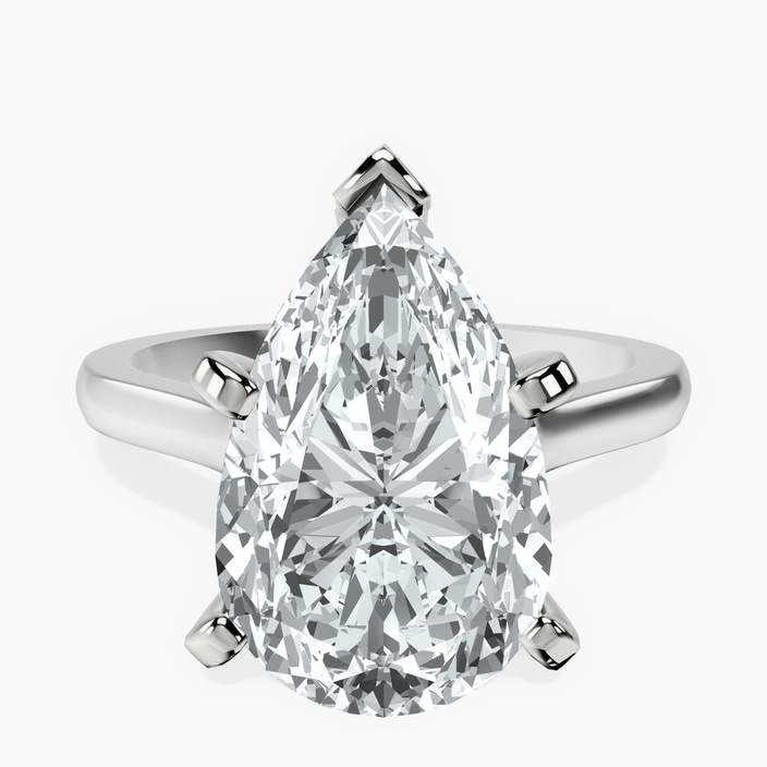Platinum Elsa Hidden Accents Solitaire Lab Diamond Ring front image