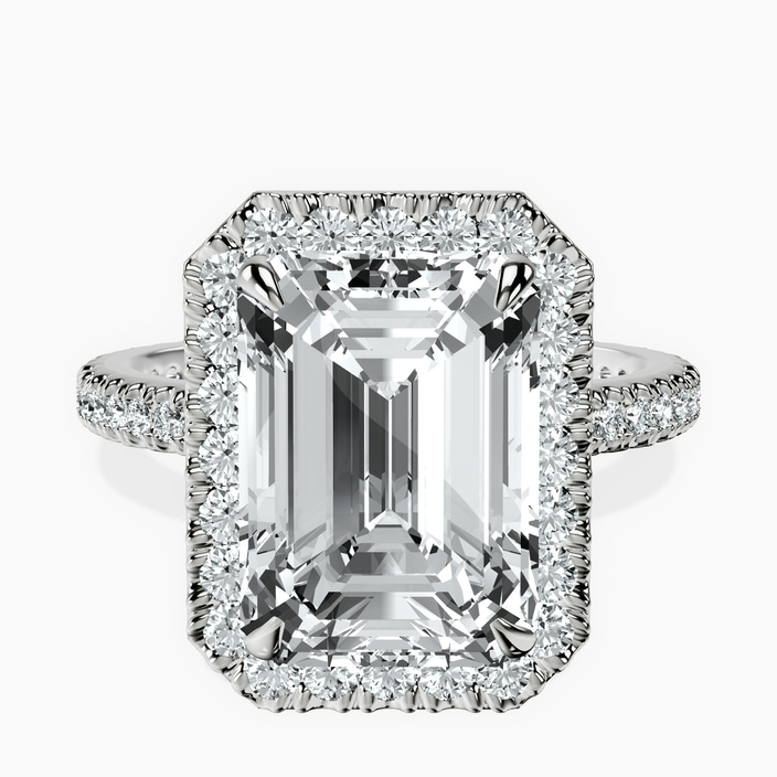 Platinum Klarissa Halo Lab Diamond Eternity Ring front image